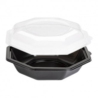 PACK SALADEIRA PRETA 500 cc + TAMPA (50 Unid.)