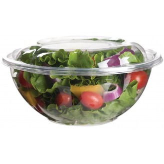 TIGELA PARA SALADA COM TAMPA 710ml/24 OZ (150 Unidades)