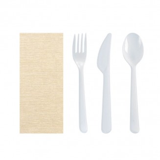 Conjunto de talheres transparentes para tirar