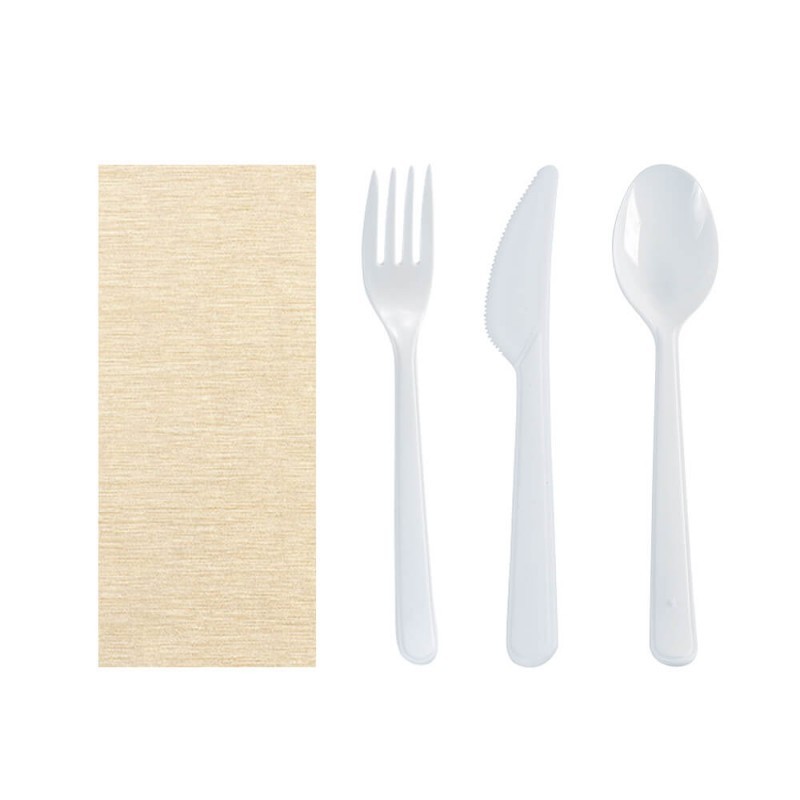 Conjunto de talheres transparentes para tirar