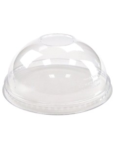 ▶️Tampa cúpula para copo PET sem furo 95mm (100 Uds.)