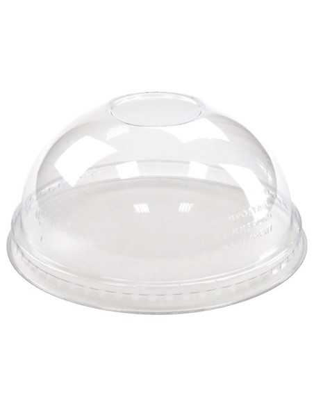 ▶️Tampa cúpula para copo PET sem furo 95mm (100 Uds.)