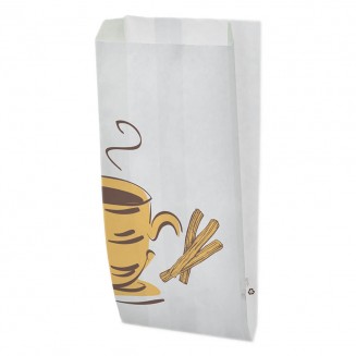 BOLSA CHURRERÍA ANTIGRASA 15x28+6 cm. (200 Uds.)