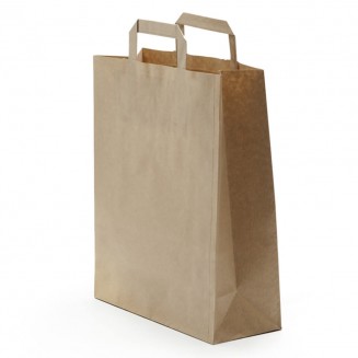 BOLSA CON ASAS ALTA KRAFT 18X10X23 cm. (250 Uds.)