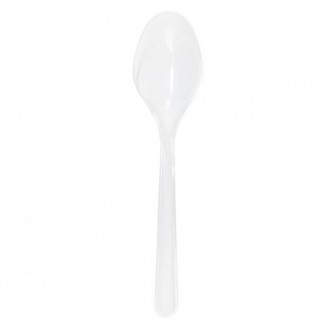 COLHER REUTILIZÁVEL TRANSPARENTE  180 mm (50 Unid.)