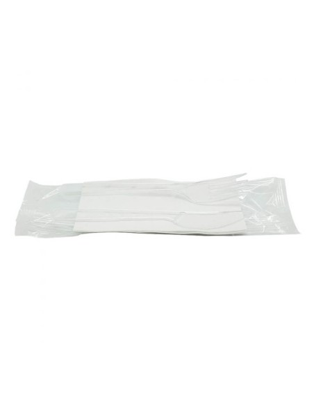 PACK DE TALHERES REUTILIZÁVEIS TRANSPARENTES (3 PEÇAS)