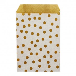 BOLSA SOBRE REGALO LUNARES BLANCA 8X13 cm. (250 Uds.)