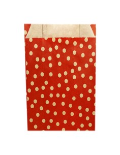 ▷ Saco de Presente às Bolinhas Vermelho 8X13 cm. (250 Uds.) - Envio 24h