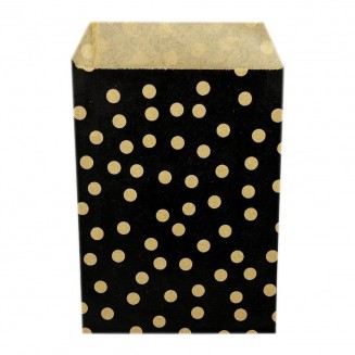 BOLSA SOBRE REGALO LUNARES NEGRA 8X13 cm. (250 Uds.)