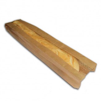 BOLSA PARA PAN KRAFT CON VENTANA 11X56+5 cm. (200 Uds.)