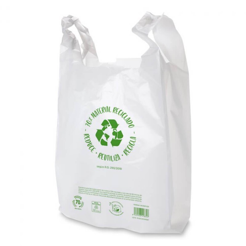 Bolsas de basura de material 100% reciclado con asas de amarre 20L 30L -  160 bolsas