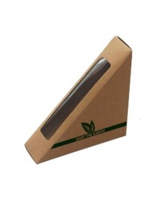 EMBALAGEM PARA SANDUÍCHE DE PAPEL 123X123X52 mm (400 Uds.) 2