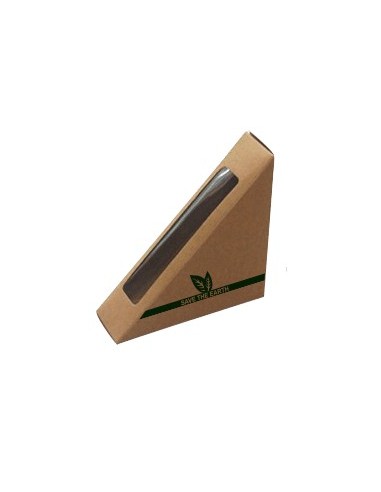 EMBALAGEM PARA SANDUÍCHE DE PAPEL 123X123X52 mm (400 Uds.)