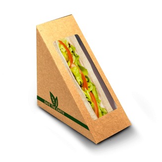 ENVASE PARA SANDWICH DE PAPEL 123X123X72 mm (400 Uds.)