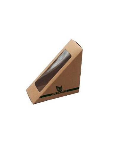 EMBALAGEM PARA SANDUÍCHE DE PAPEL 123X123X72 mm (400 Uds.)