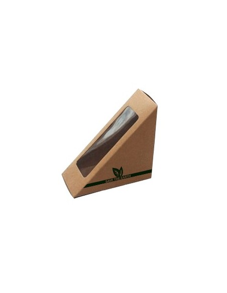 EMBALAGEM PARA SANDUÍCHE DE PAPEL 123X123X72 mm (400 Uds.)