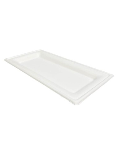 ▷ Tabuleiro de Fibra Retangular 26x13 cm - Envases del Mediterráneo