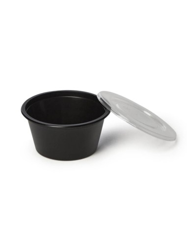 ▷ Taças de Plástico para Molhos Preta 50 ml - Envio 24h.