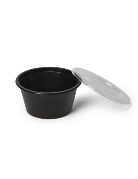 ▷ Taças de Plástico para Molhos Preta 50 cc - Envio 24h.