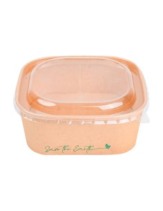 ▷ Saladeira de Papel Quadrada 1300 cc - Envio em 24h.