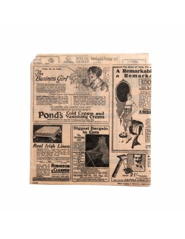 ▷ Papel aberto dois lados Kraft Design Jornal 17x18 cm. – Envio 24h.