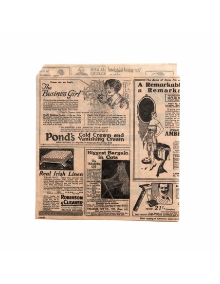 ▷ Papel aberto dois lados Kraft Design Jornal 17x18 cm. – Envio 24h.