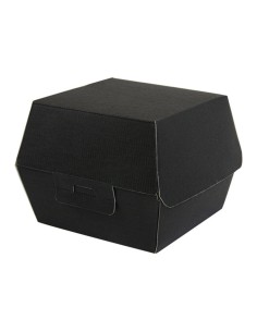 ▷ Caja hamburguesa cartón negra 13X12,5X9 cm. – Envío 24h. 2