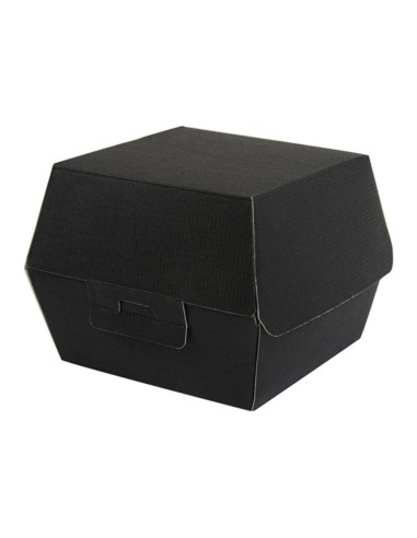 ▷ Caixa para hambúrguer em cartão preto 13X12,5X9 cm. – Envio em 24h.