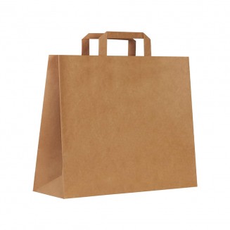 SACO DE PAPEL COM ASAS KRAFT 26X14X29 cm. (250 Unid.)