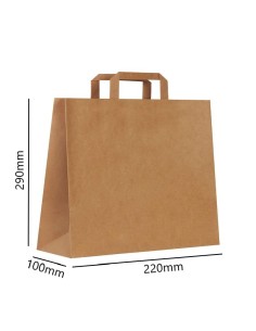 ▷ Saco de Papel com Asas Kraft 22X10X29 cm - Envio 24h. 2