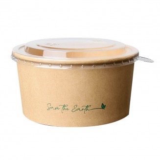 SALADEIRA DE PAPEL 1.000 cc + TAMPA (200 Unid.)