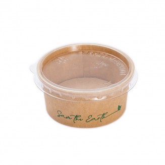 MOLHEIRA DE CARTÃO KRAFT 60 ml / 2 OZ + TAMPA (1.000 Unid.)