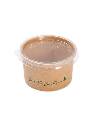 ▷ Molheira de Cartão Kraft 90 ml / 3 OZ + Tampa – Envio em 24h.