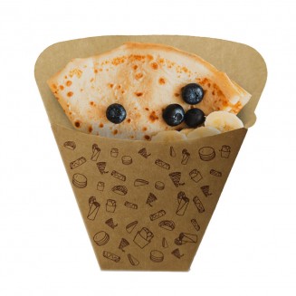 CONO CARTÓN PARA CREPES 145X190X65 mm (500 Uds.)