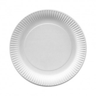 PRATO ECONÔMICO DE CARTÃO ANTI-GORDURA 18 cm. (50 Unid.)