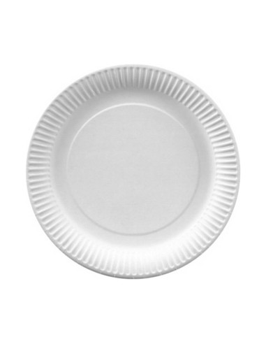 ▶️ Prato de Papel Económico ANTIGORDURA 22 cm. (50 Uds.) - Envio em 24h.
