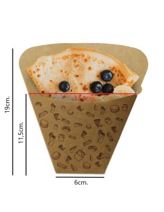 ▷ Cone de Cartão para Crepes 145x190x65 mm - Envio em 24h. 2