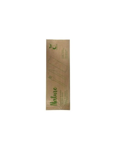 ▷ Conjunto de talheres de madeira (garfo+faca+guardanapo) descartáveis - Envio gratuito em 24 horas.