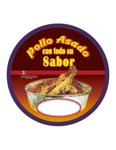 ▷ Tampa de Cartão para Embalagens de Alumínio Frango - Envio em 24h.