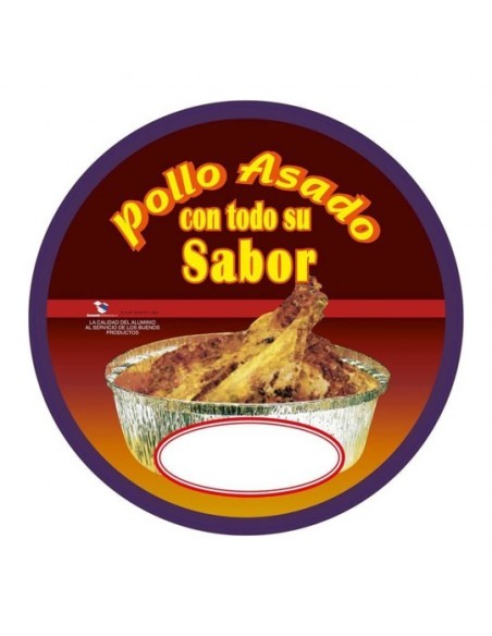 ▷ Tampa de Cartão para Embalagens de Alumínio Frango - Envio em 24h.