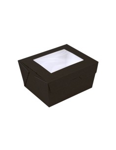 ▷ Caixa com Janela Preta 780 ml - Envio em 24h.