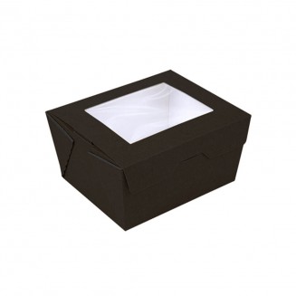CAIXA COM JANELA PRETA 780 ml 11,2x9x6,4 cm. (100 Unid.)