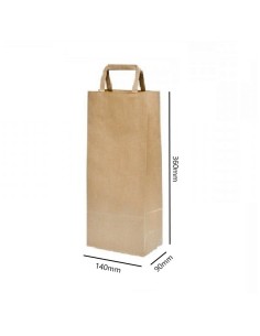 ▶️ Bolsa de regalo para Vino biodegradable Kraft (250 Uds.) 2