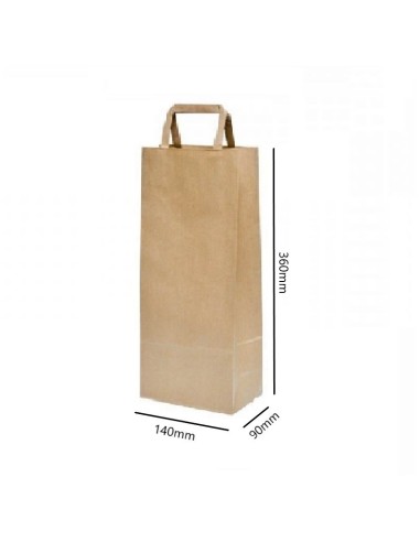 ▶️ Saco de oferta para Vinho biodegradável Kraft (250 Unid.)
