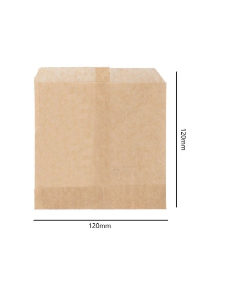 ▷ Saco Kraft antigordura 12x12 cm. - Envio em 24h.