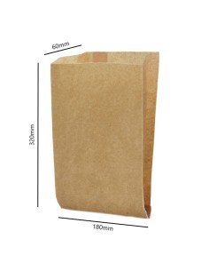 ✅Bolsa Kraft biodegradable 18x32+6cm - Bolsas de panadería - Envío 24h 2