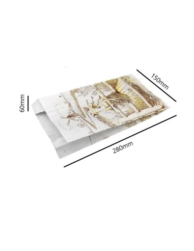 ▶️ Sacos de Papel para Padaria 15X28+6 cm - Envio 24h.