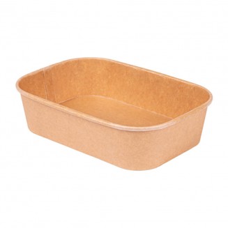 EMBALAGEM RETANGULAR DE PAPEL KRAFT 500 cc 170X120X41 mm (300 Unid.)