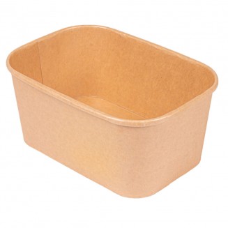 EMBALAGEM RETANGULAR PAPEL KRAFT 1.000 cc 170X120X77 mm (300 Unid.)