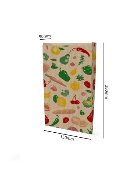 ▶️Saco antiumidade para fruta 15x28+9cm (200 Uds) - Sacos para frutaria